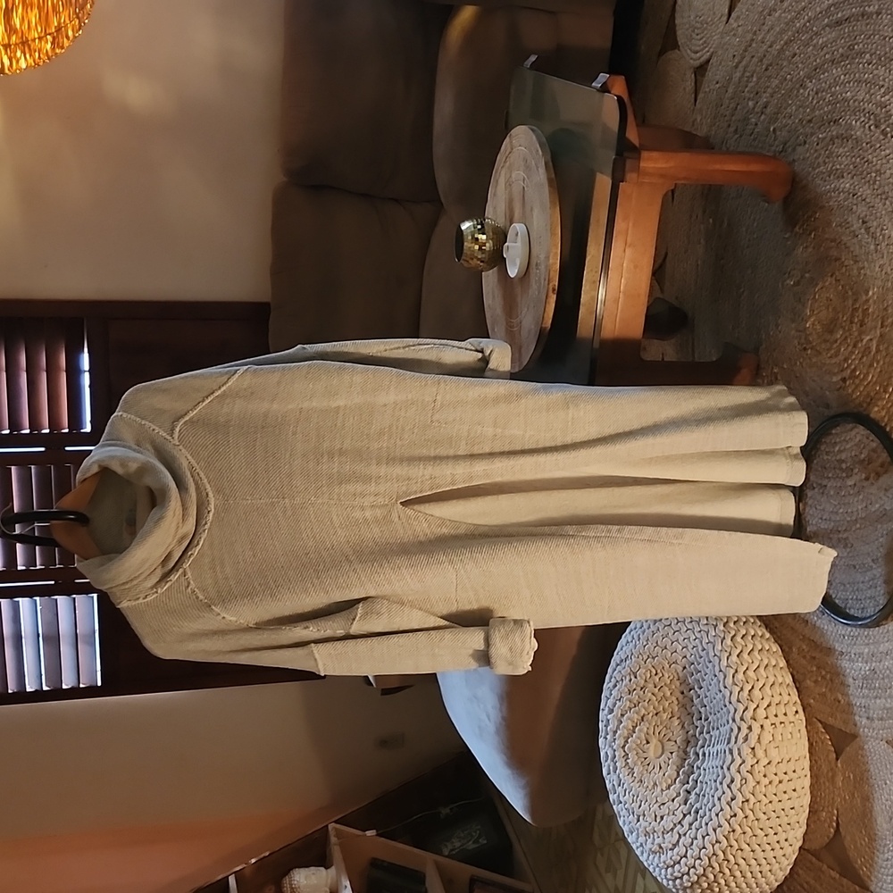 Full length turtleneck sweater